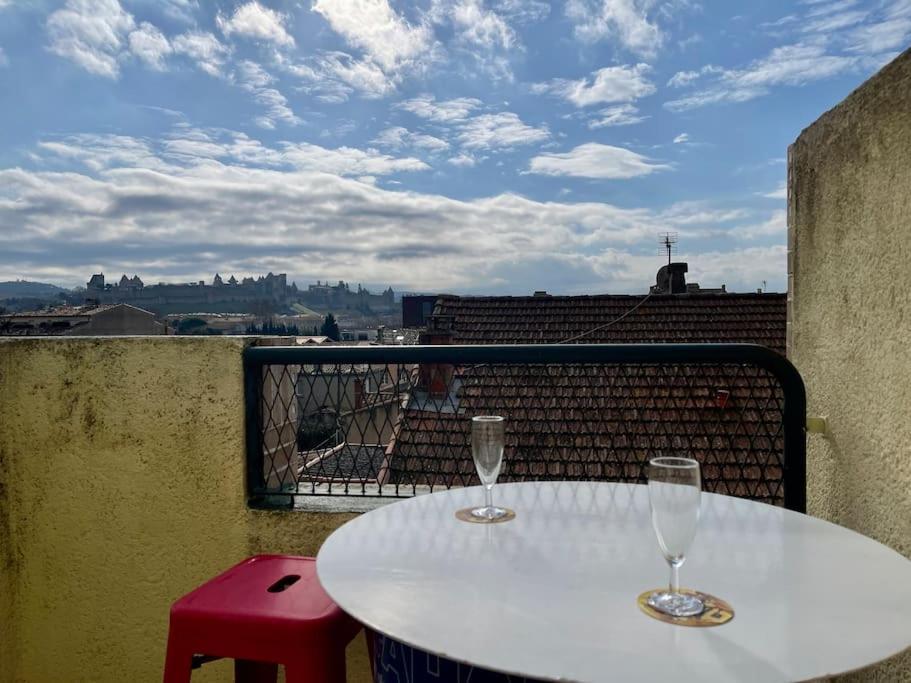 Duplex 70M2 - Vue Cite Medievale - Parking Gratuit Carcasona Exterior foto