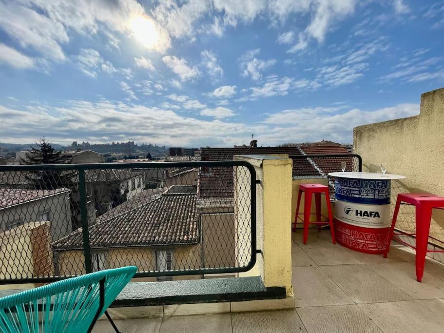 Duplex 70M2 - Vue Cite Medievale - Parking Gratuit Carcasona Exterior foto